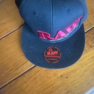 RAW Black and Red Snapback Hat
